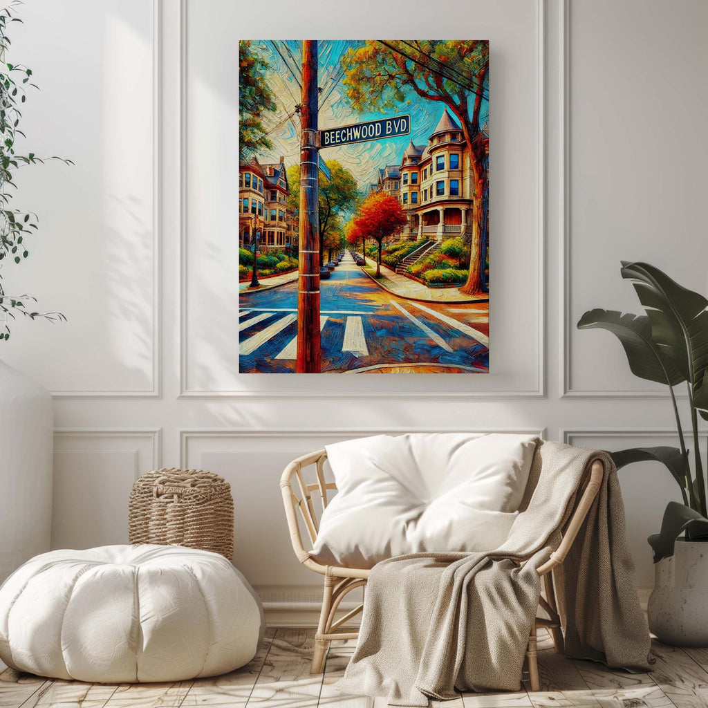 Beechwood Boulevard Wall Art - Pittsburgh, Pennsylvania, USA