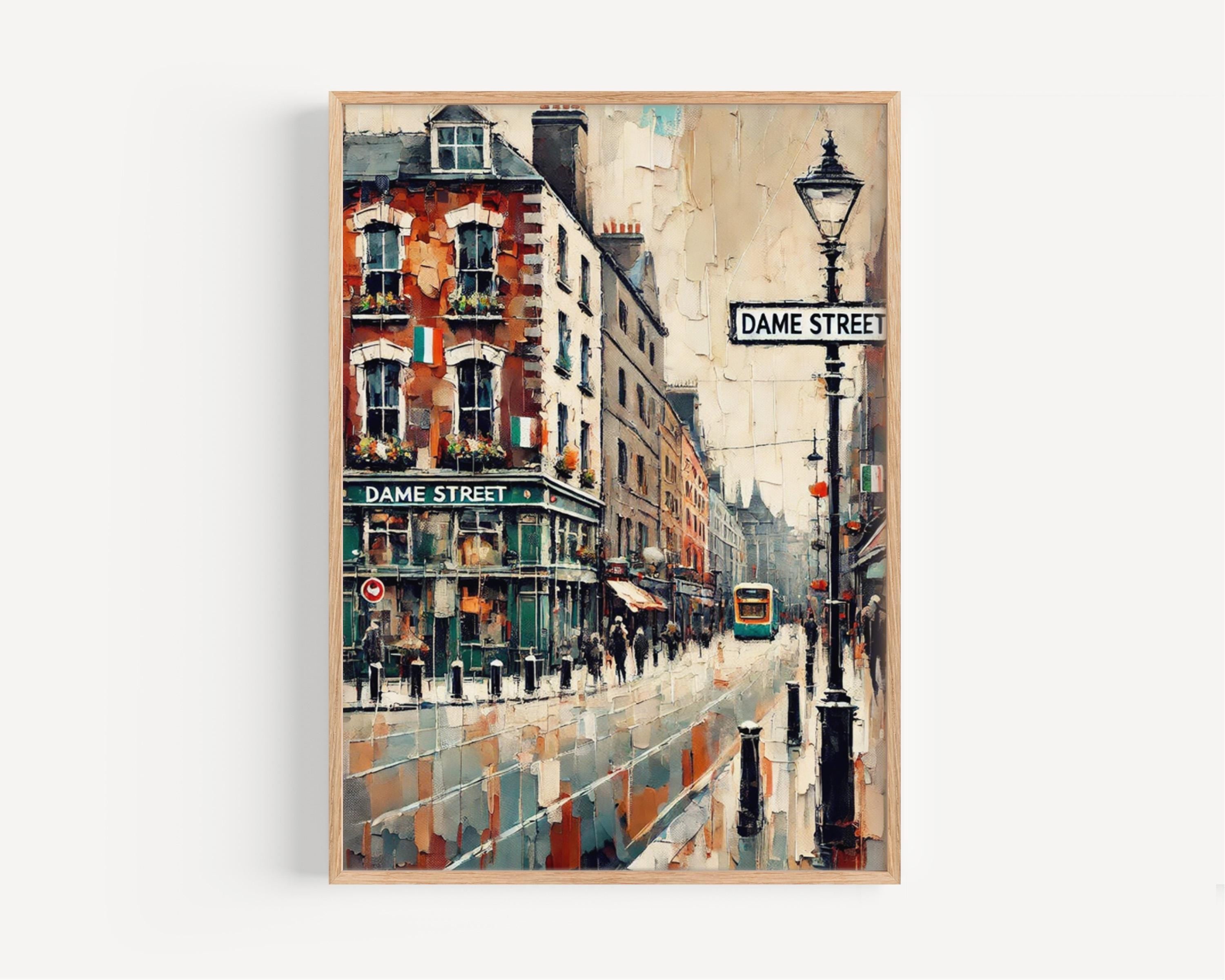 Dame Street Modern Print - Dublin, Ireland