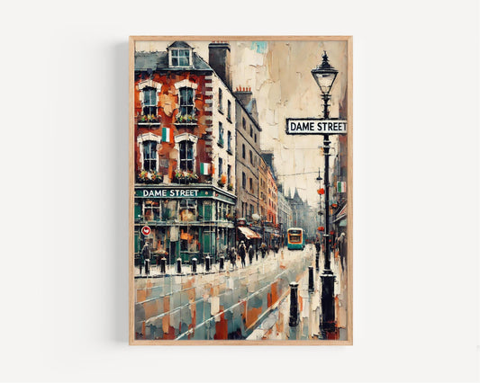 Dame Street Wall Art Dublin Print Europe Travel Poster Dublin Souvenir City Gift Modern Urban Decor