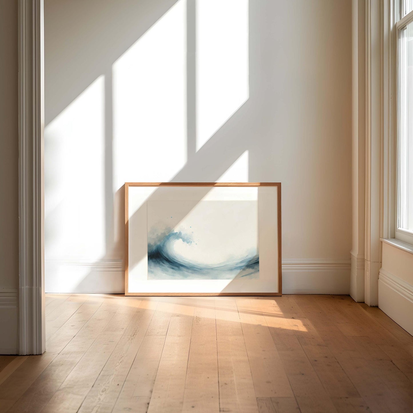 Nature Gift Wave Wall Art - Ocean Print Beach Decor for Home, Housewarming & Family, New Home Nature-Inspired Artwork