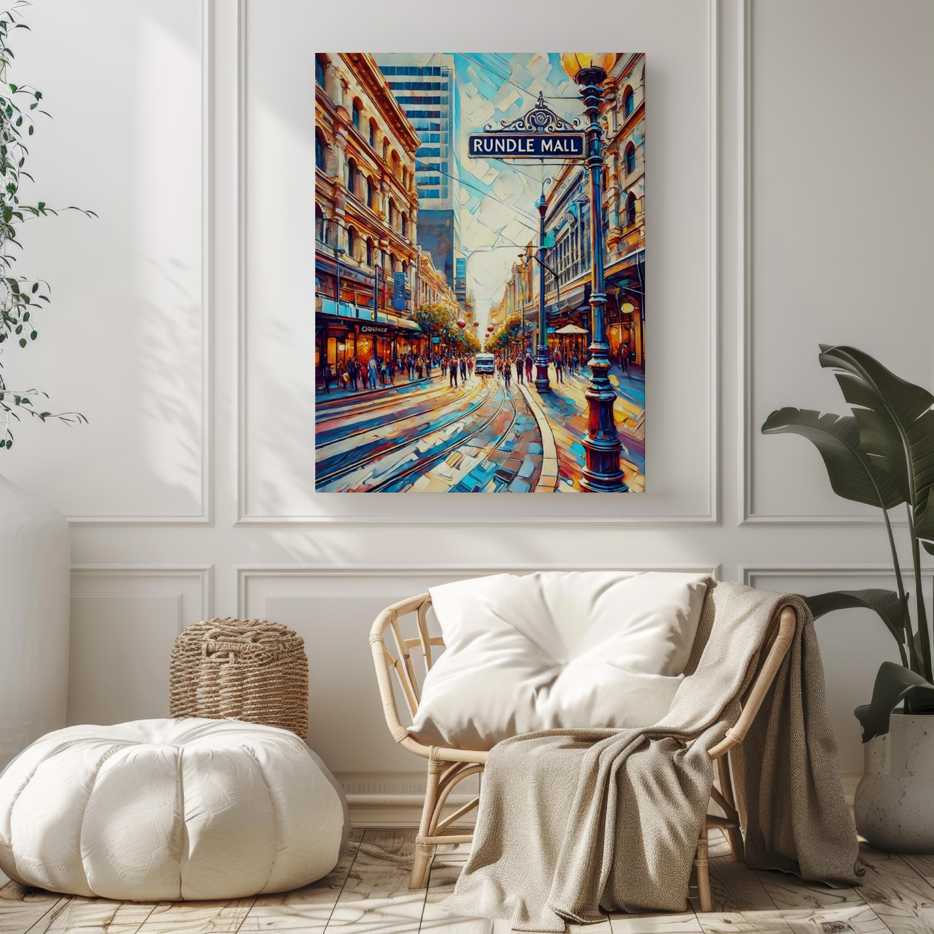 Adelaide Rundle Mall Wall Art Print - Travel Poster, Australia Gift, Housewarming & Home Decor, Unique Adelaide Art Sale
