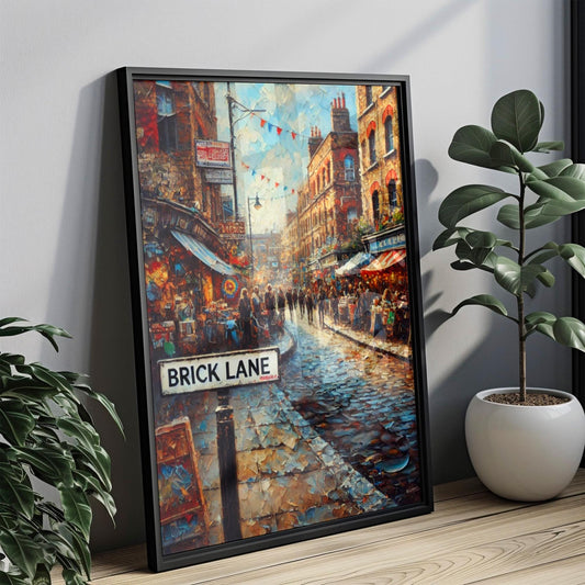 Brick Lane Wall Art London Print | UK Street Culture Travel Poster | Cityscape Gift | Personalized European Decor