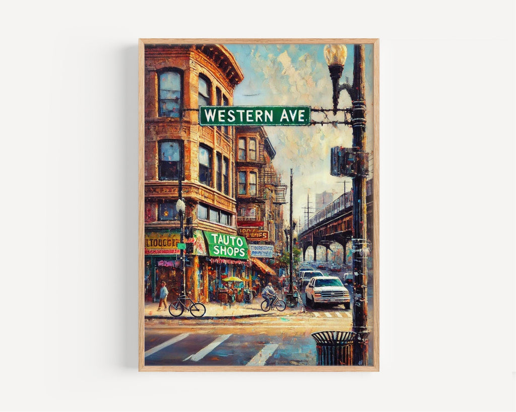 Western Avenue Wall Art - Chicago, Illinois, USA