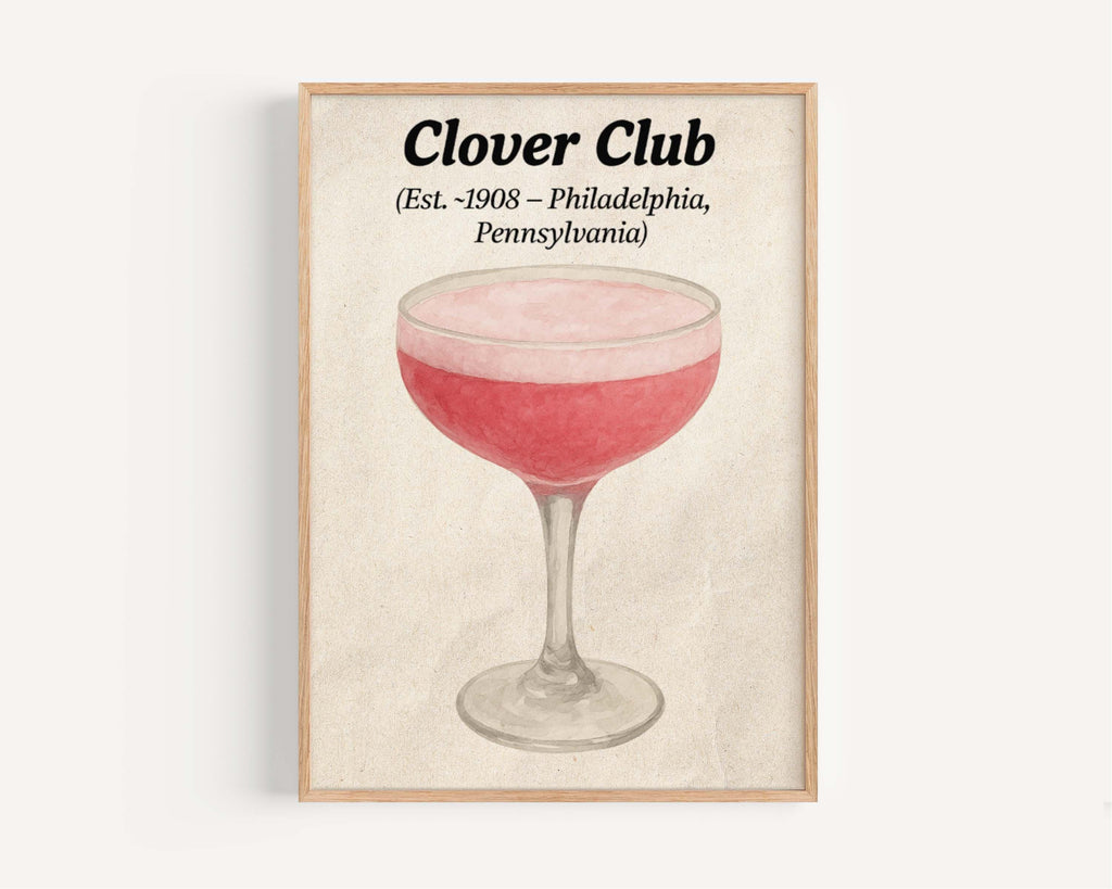 Clover Club Cocktail Poster