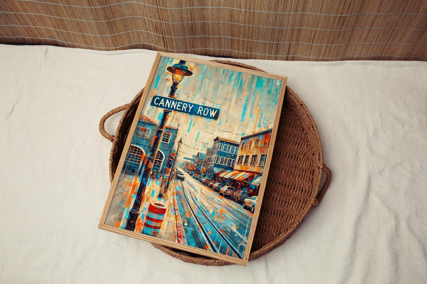 New Monterey Wall Art Cannery Row Print California Travel Poster Coastal Home Decor Gift
