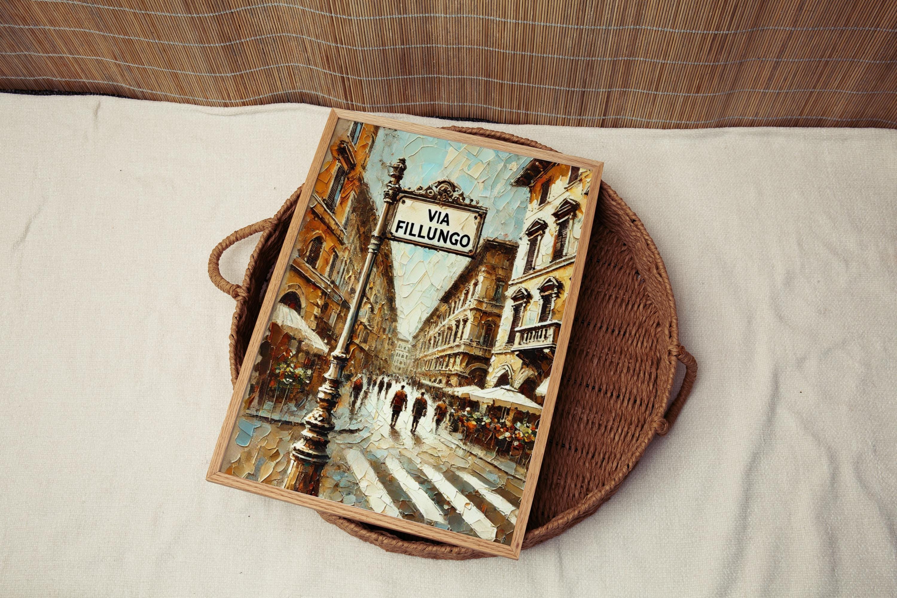 Via Fillungo Print Medieval - Lucca, Italy