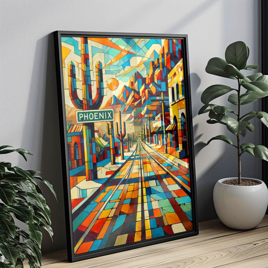 Pheonix Wall Art Print - Arizona Travel Poster, USA Souvenir Artwork, Housewarming Gift, Southwest Home Decor, Travel Gift Idea