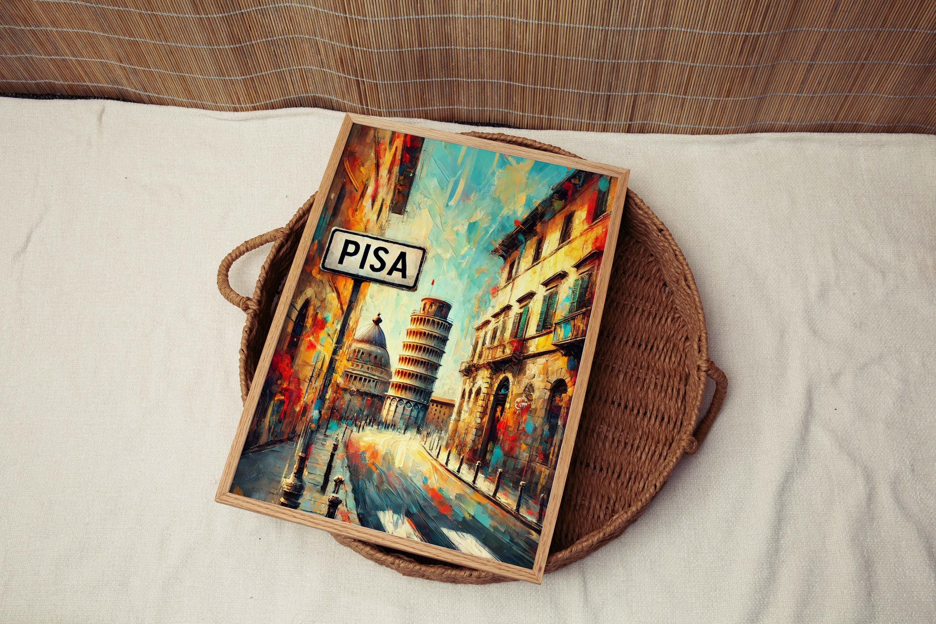 Pisa Art Wall Decor - Italian Travel Print, Leaning Tower of Pisa Poster, European Artwork, Italy Gift & Housewarming Present