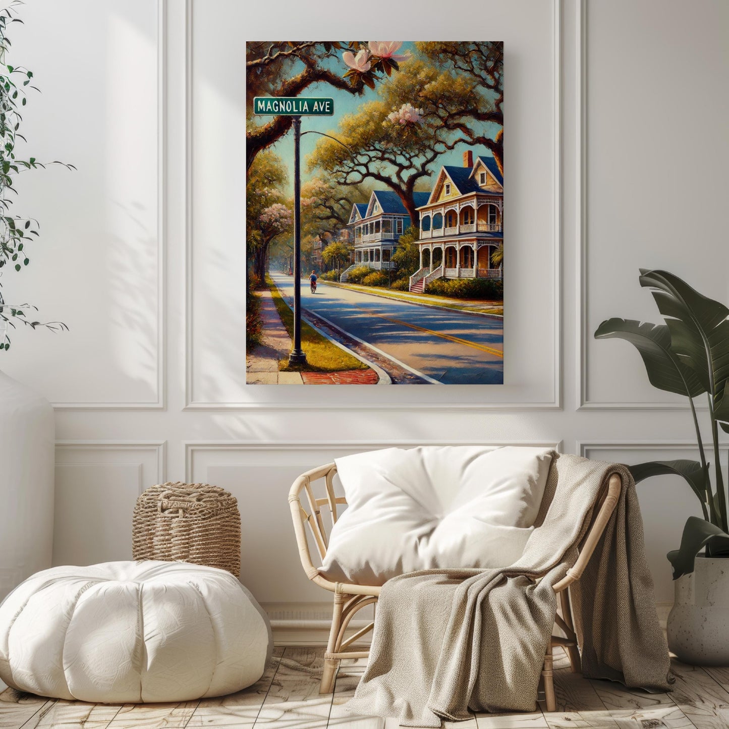 Magnolia Ave Wall Art Orlando Florida Print, Cityscape Travel Poster, Housewarming Gift, Downtown Energy, House Art Decor, Personalized Gift