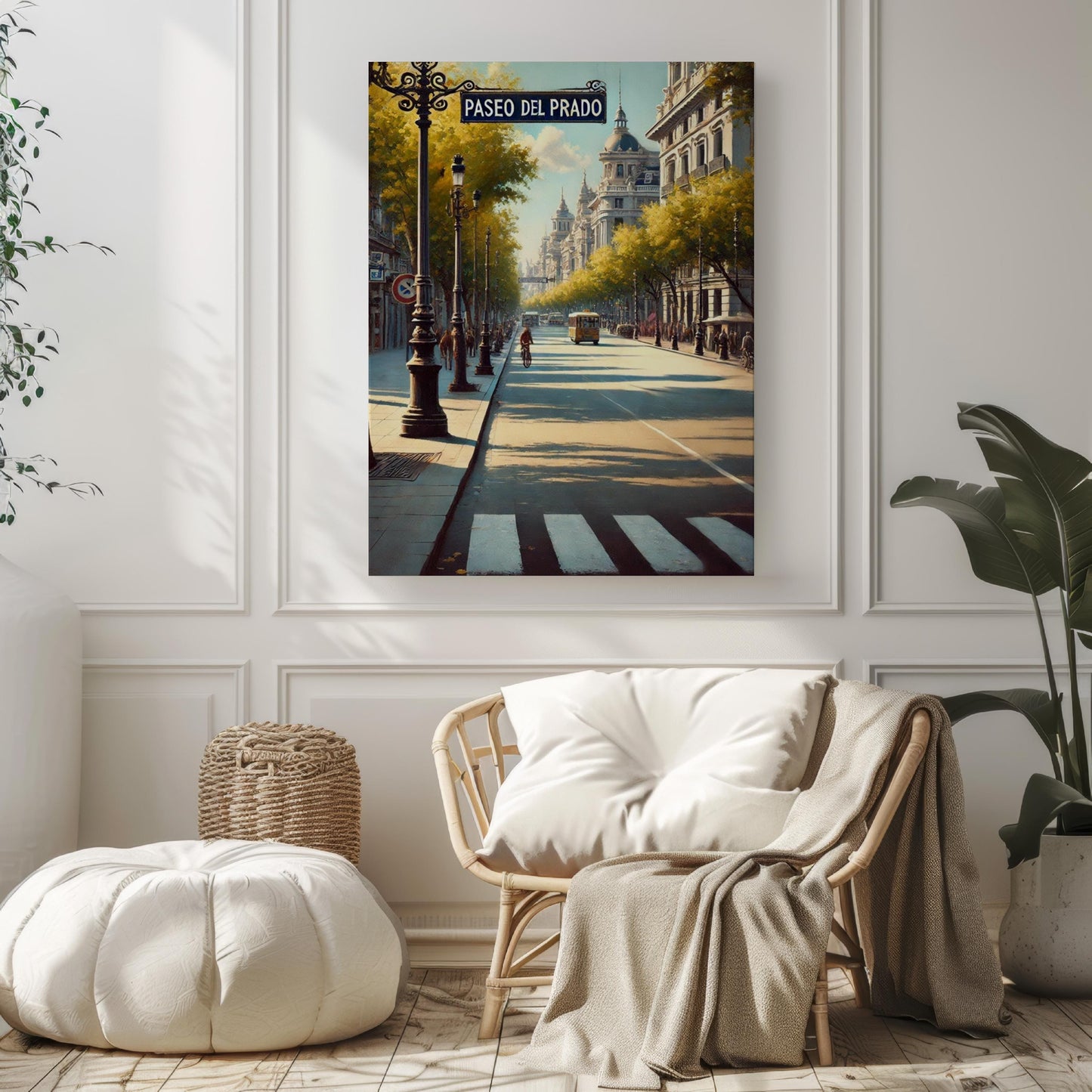 Madrid Travel Poster: Paseo del Prado Fine Art Print