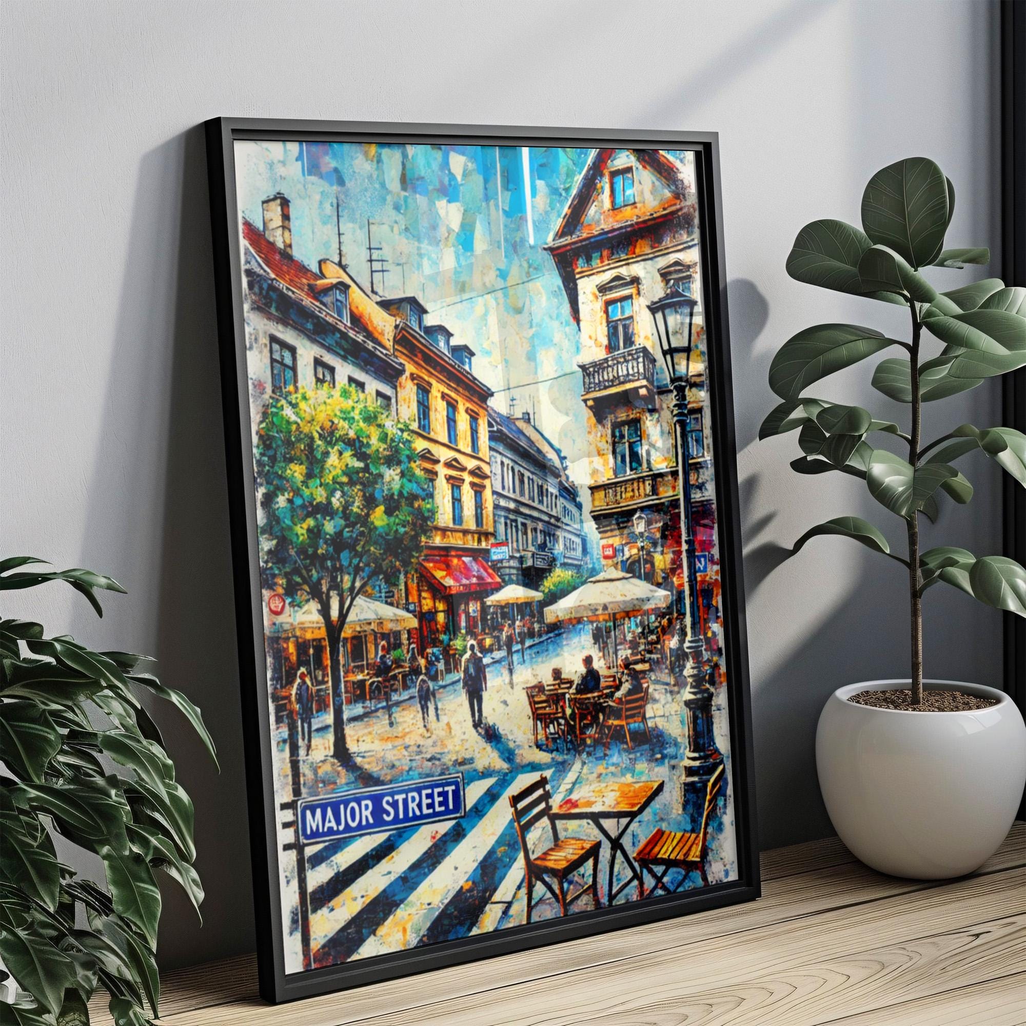 Major Street Print Decor - Tihany, Hungary