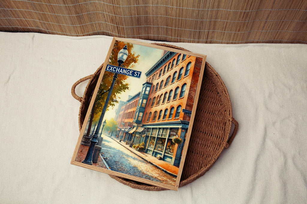 Exchange Street Print - Portland, Maine, USA