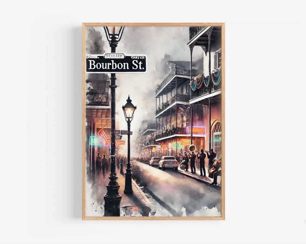Bourbon Street Print - New Orleans, Louisiana, USA