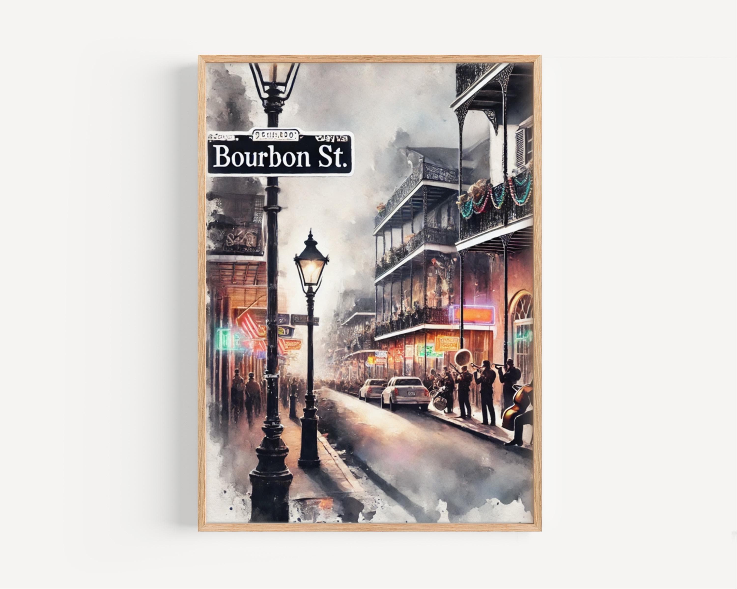Bourbon Street Print - New Orleans, Louisiana, USA