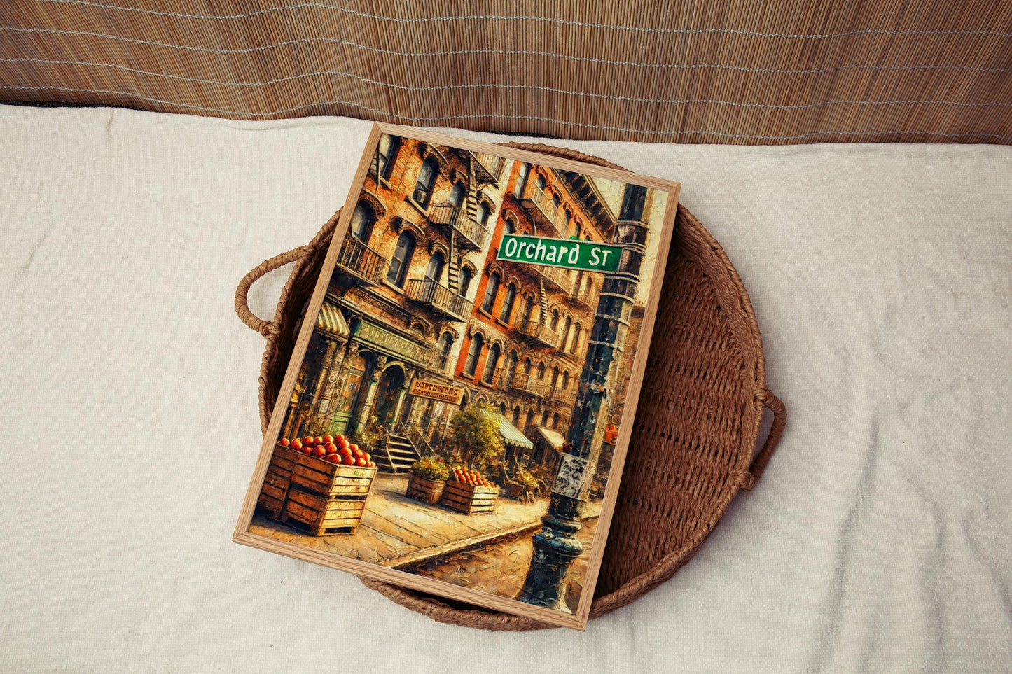 Orchard Street Art Print: Manhattan Cityscape, Travel Souvenir