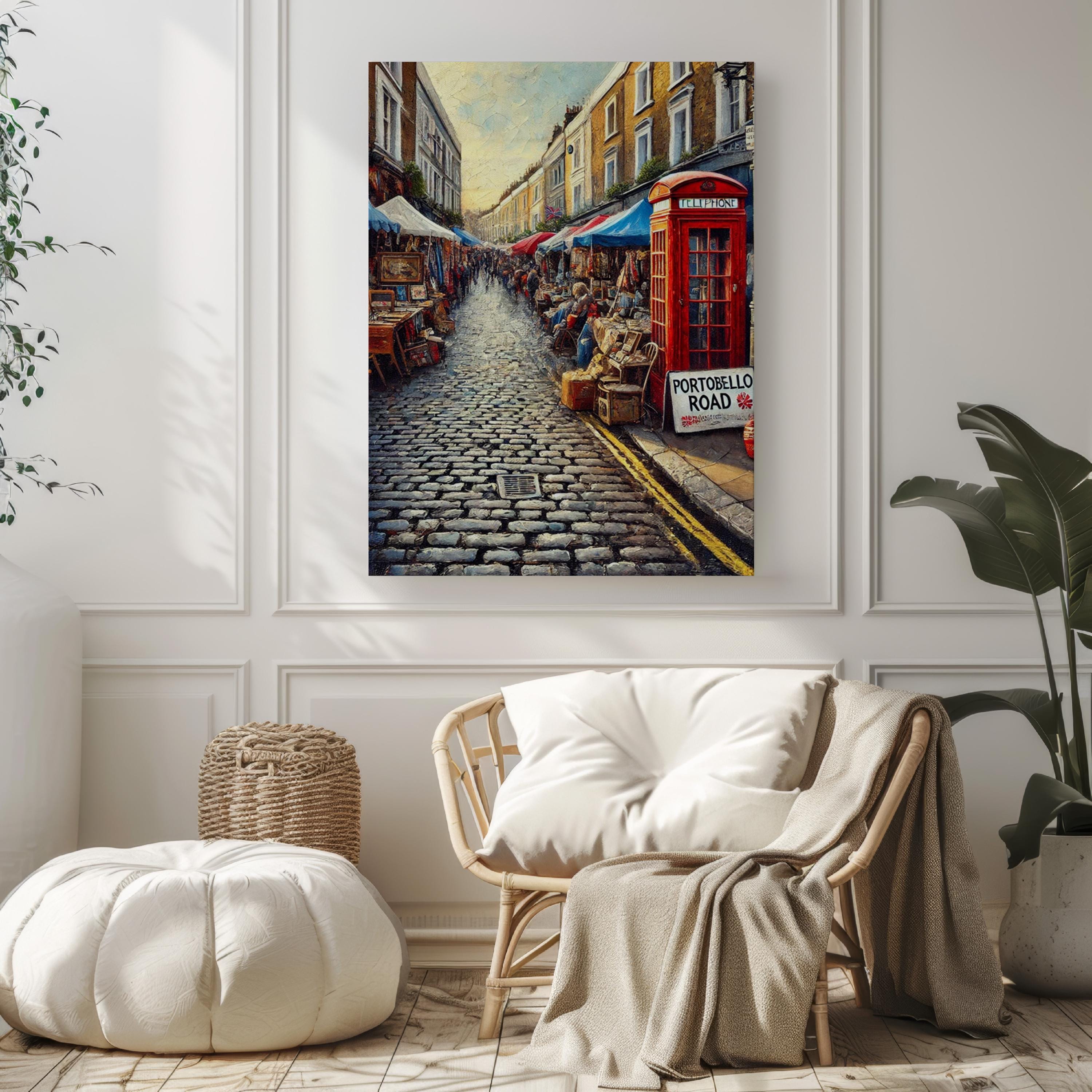 Portobello Road Print Vintage - London, United Kingdom