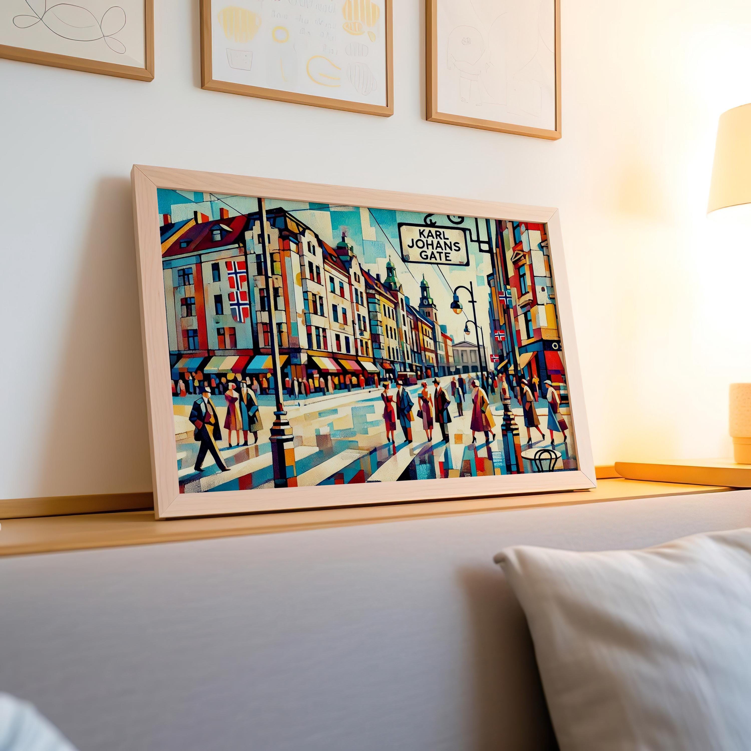 Karl Johans Gate Print - Oslo, Norway