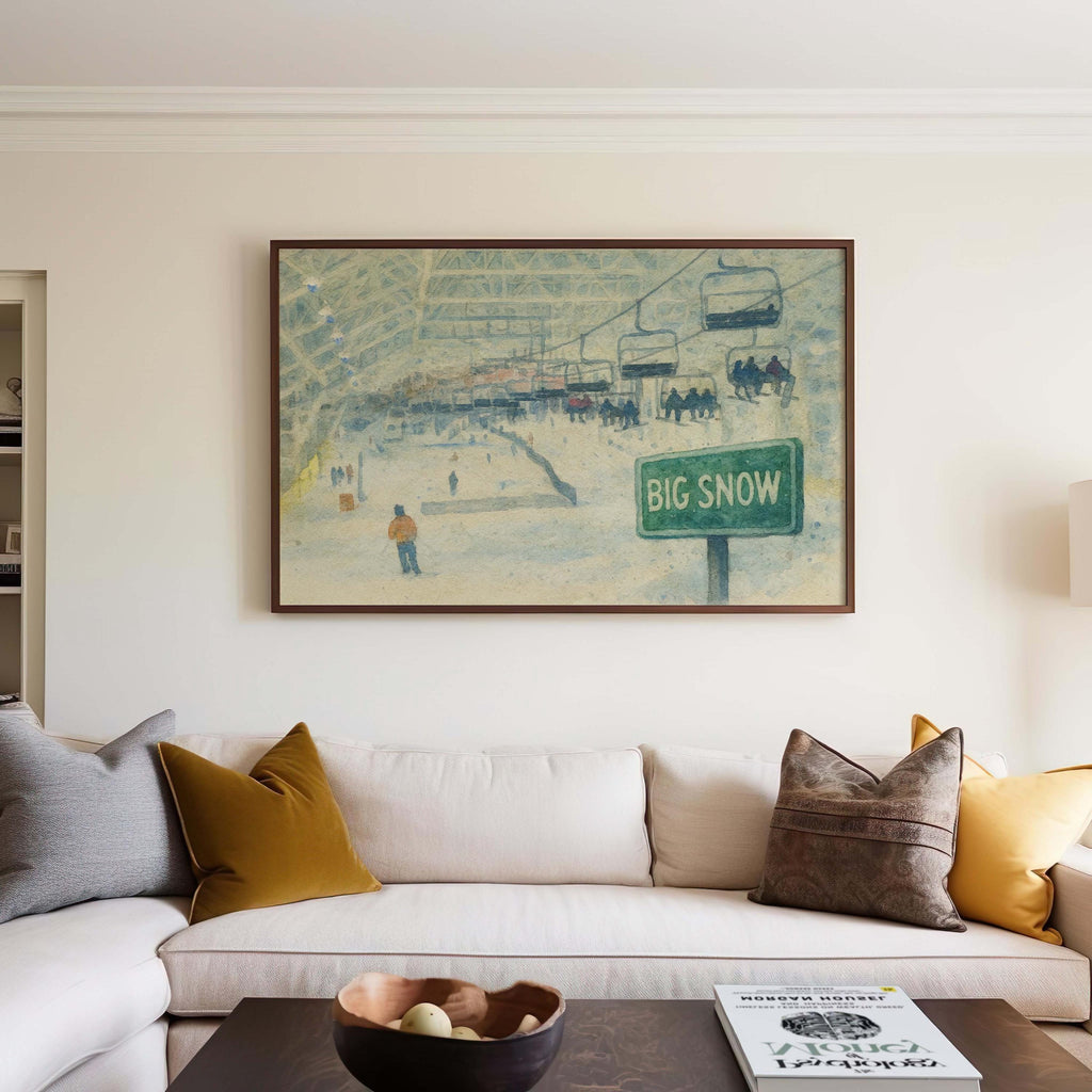 Big Snow Ski Resort Poster Winter - New Jersey, USA