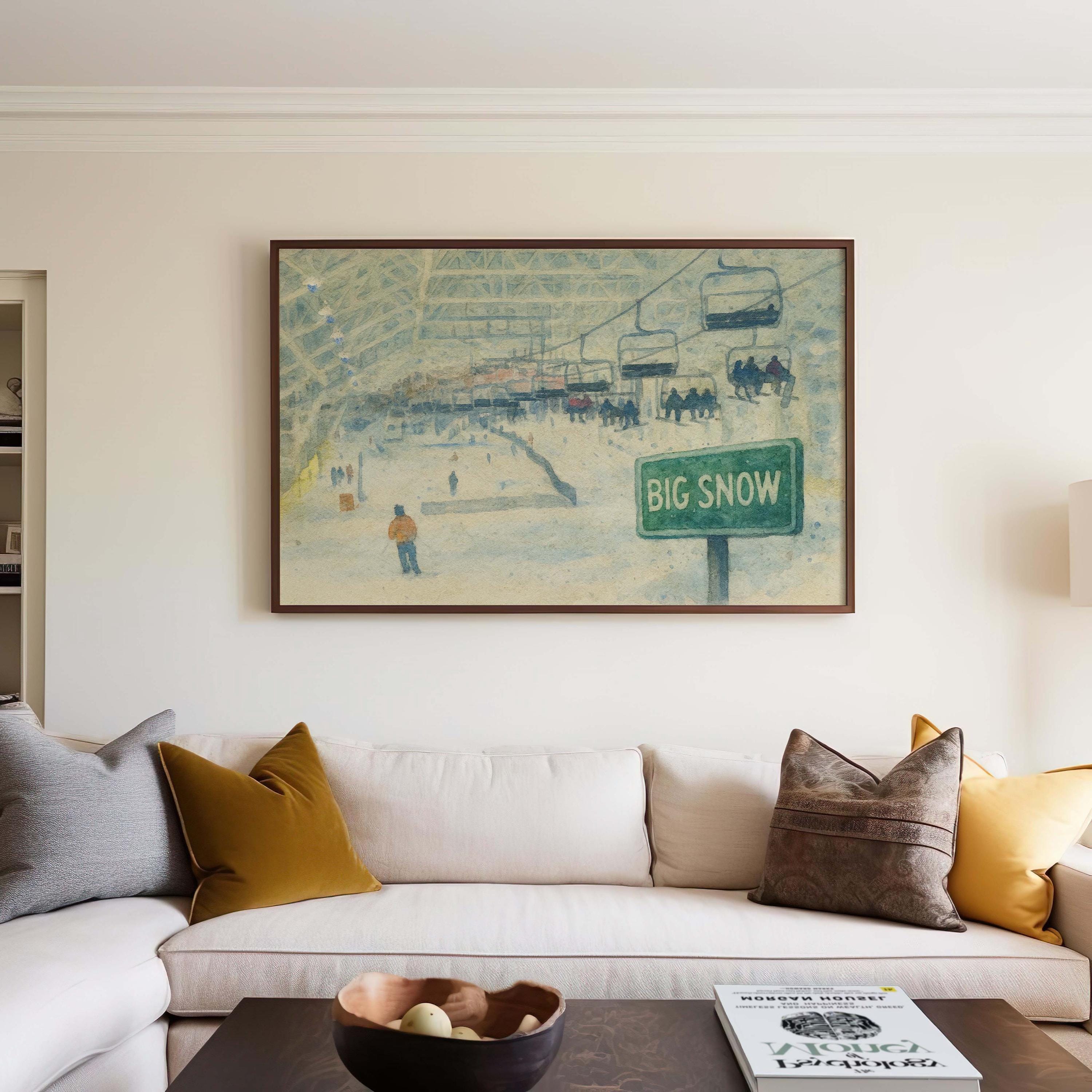 Big Snow Ski Resort Poster Winter - New Jersey, USA
