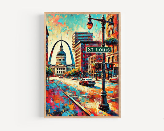 Art St Louis Wall Print, Missouri Travel Poster, USA Decor, Housewarming Gift, Unique Missouri Art, St Louis Home Wall Decor