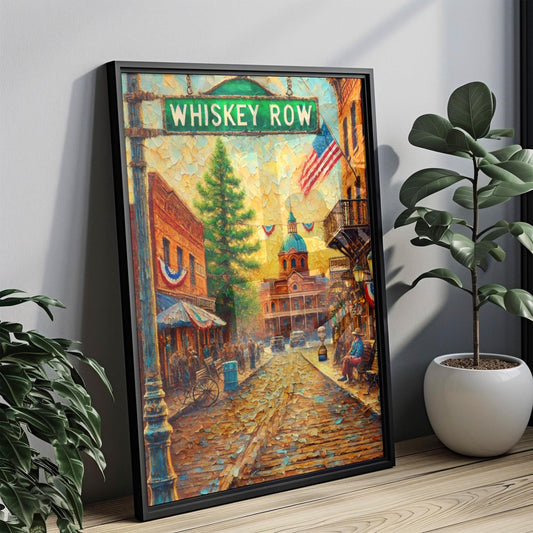 Whiskey Row Wall Art, Prescott Arizona Print, Historic Downtown Street Sign, Rustic Home Decor, Arizona Souvenir, Travel Poster