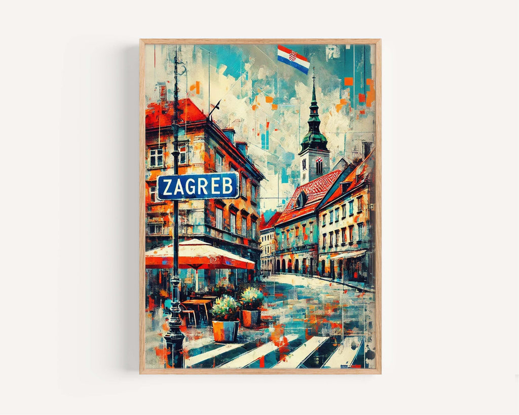 Zagreb Travel Art Print - Zagreb, Croatia