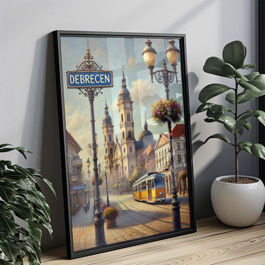 Debrecen Art Print - Hungary Travel Poster, European City Wall Decor, Debrecen Gift, Housewarming & Home Office Artwork