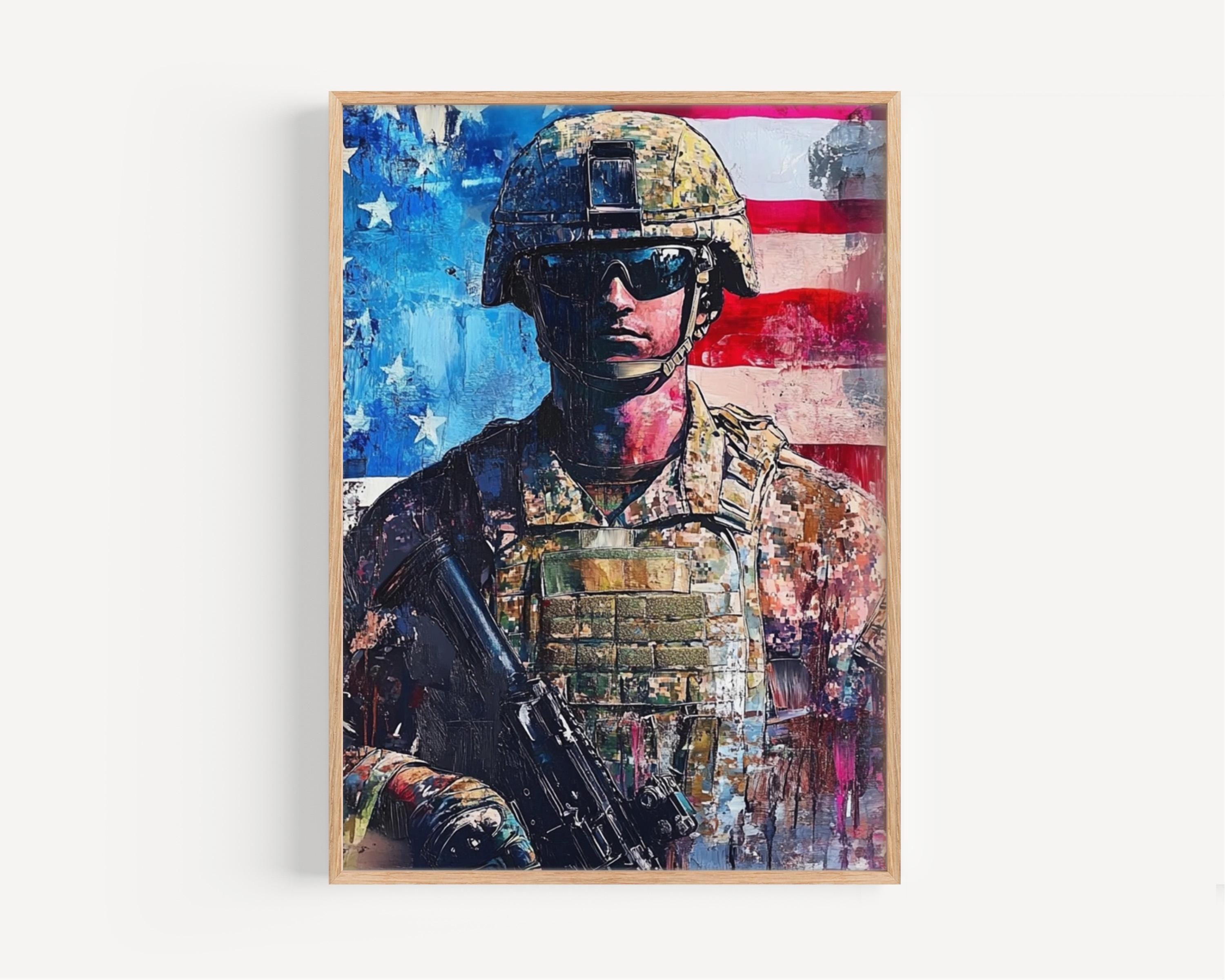 Military Troop Patriotic Wall Art - USA