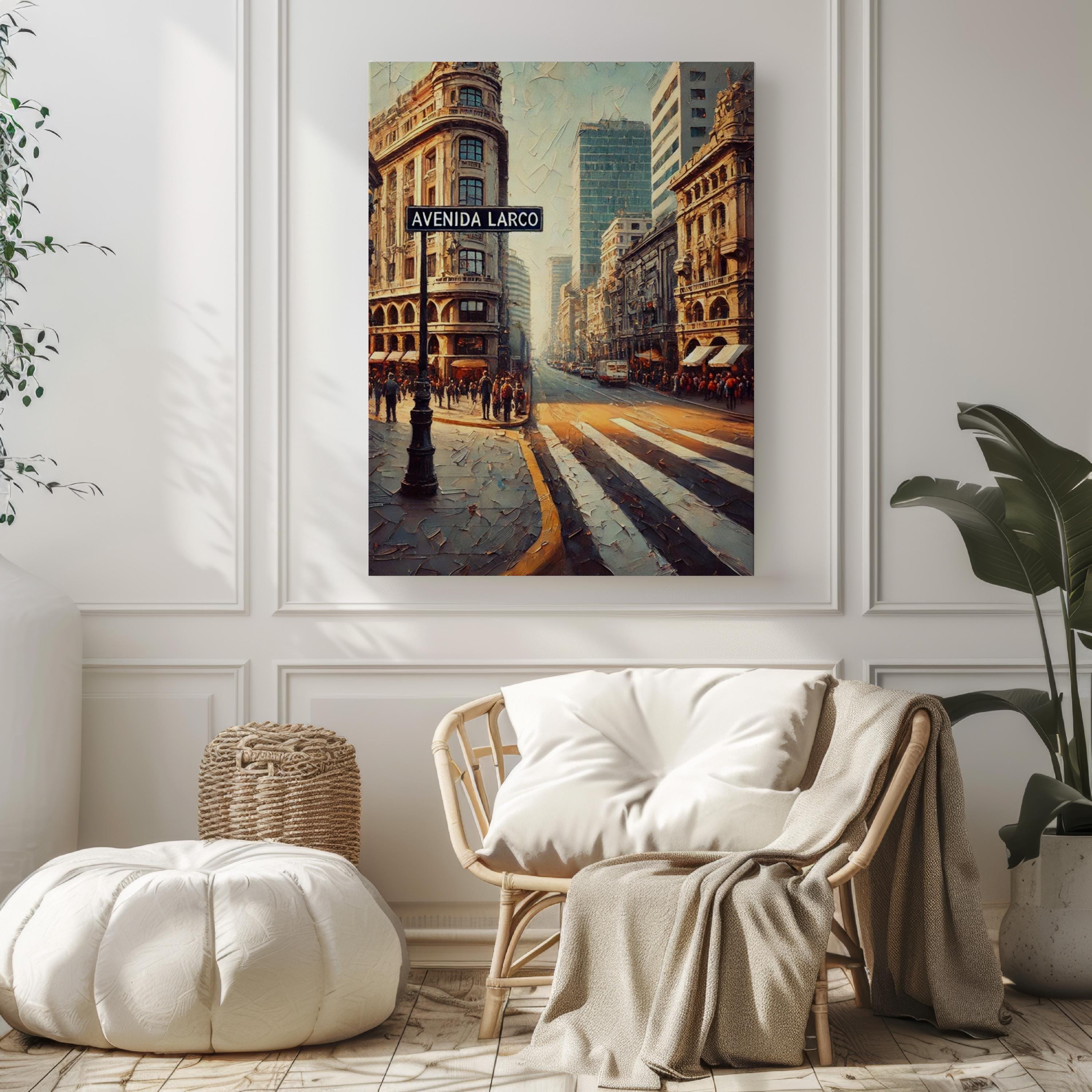Avenida Larco Wall Art Decor - Lima, Peru