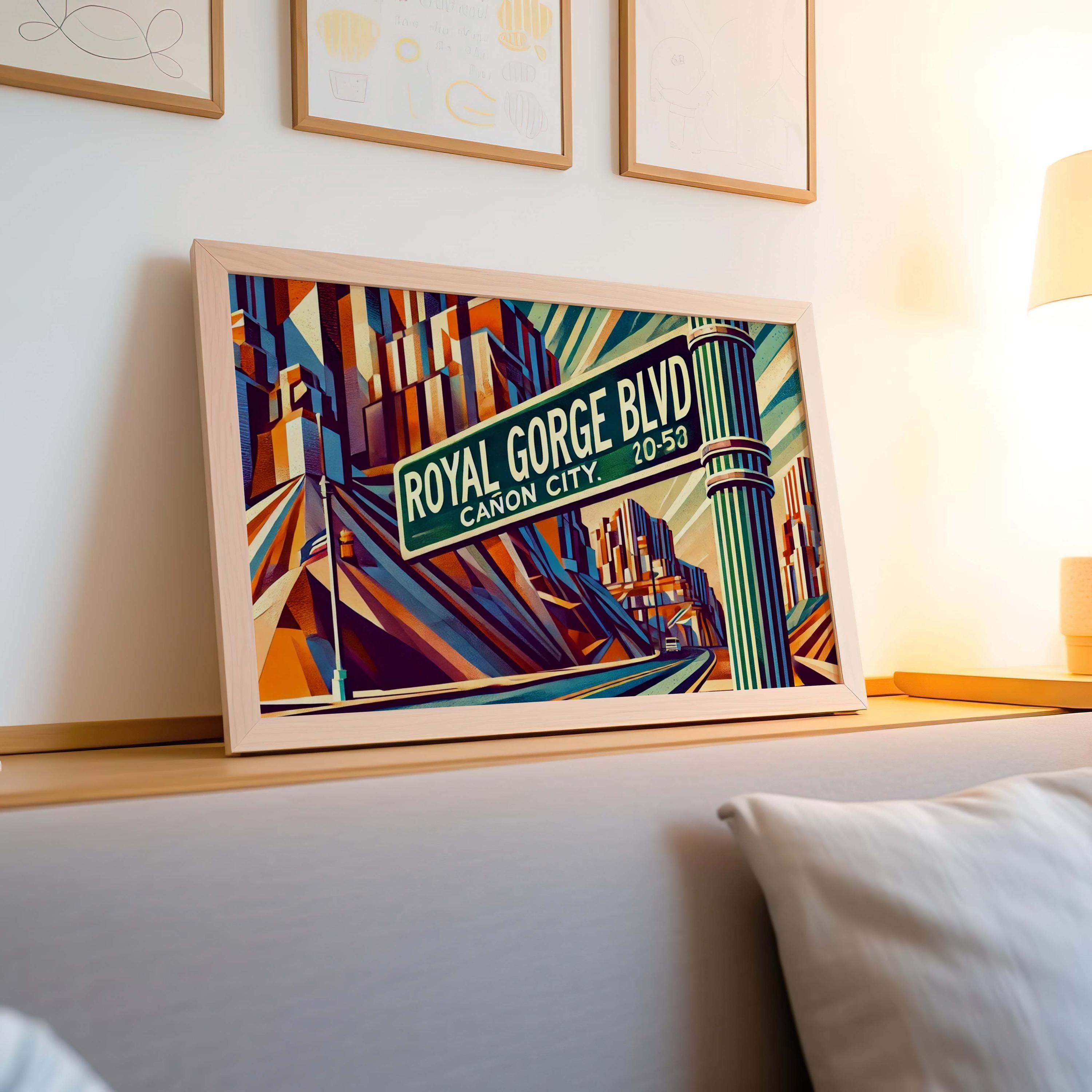 Royal Gorge Wall Art Print – Colorado Travel Poster, Housewarming Gift, Royal Gorge Blvd Decor, CO Art, Scenic Colorado Landscape Artwork