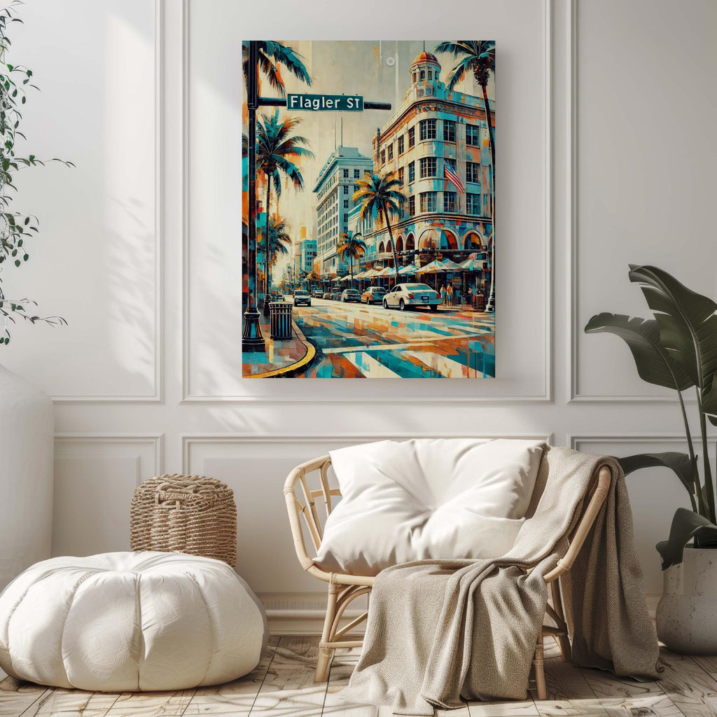 Flagler St Print Coastal - Miami, Florida, USA