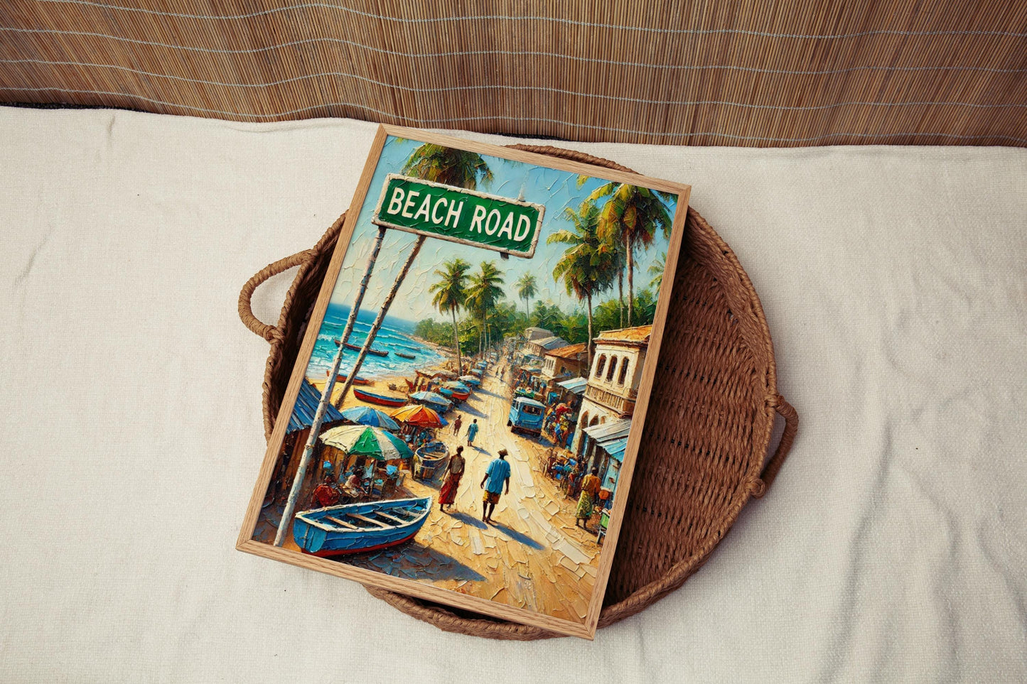 Beach Road Wall Art, Bissau Print, Guinea-Bissau Coastal Scene, Travel Poster, City Street Sign, Home Décor, Personalized Gift