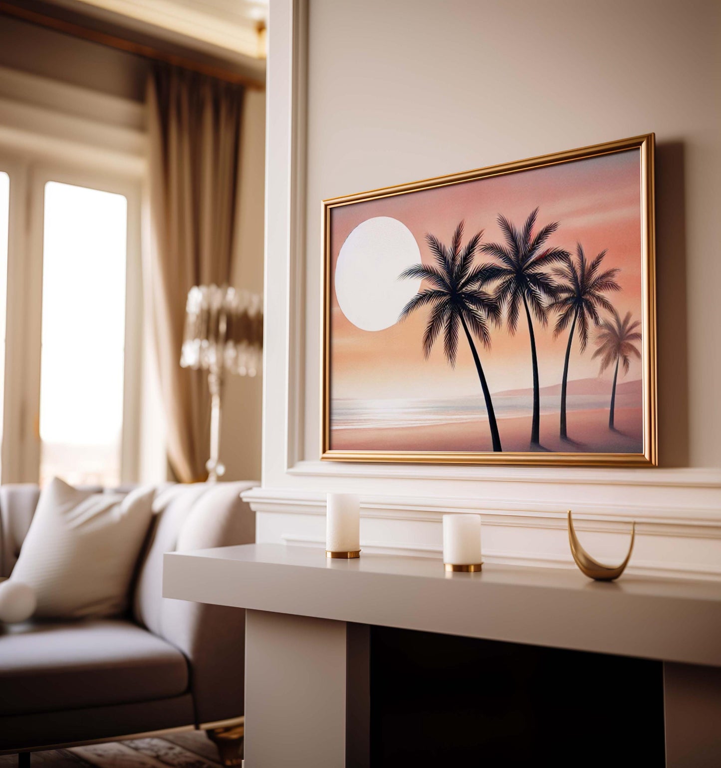 Nature Gift Palm Tree Wall Art, Beach Print Home Decor, New Home & Housewarming Gift, Family Nature Art, Tropical Palm Tree Print