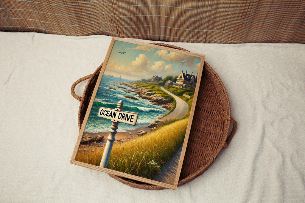 Ocean Drive Wall Art Coastal - Rhode Island, USA