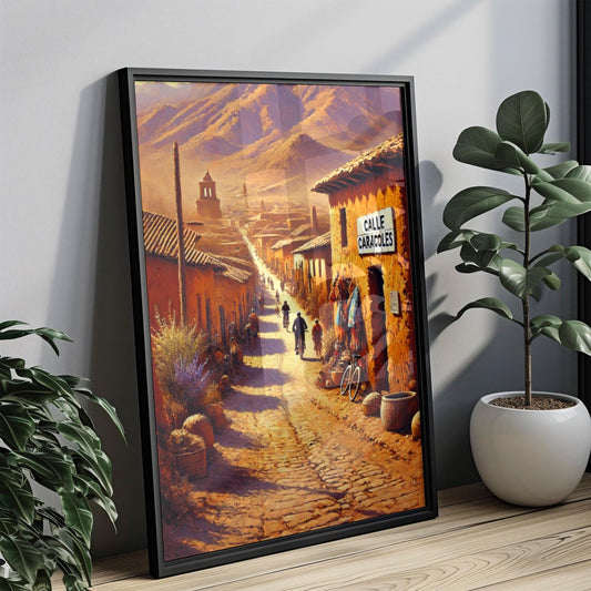 Calle Caracoles Wall Art, San Pedro de Atacama Print, Chile Travel Poster, Desert Magic Home Decor, Rustic Street Scene, Gift for Travelers