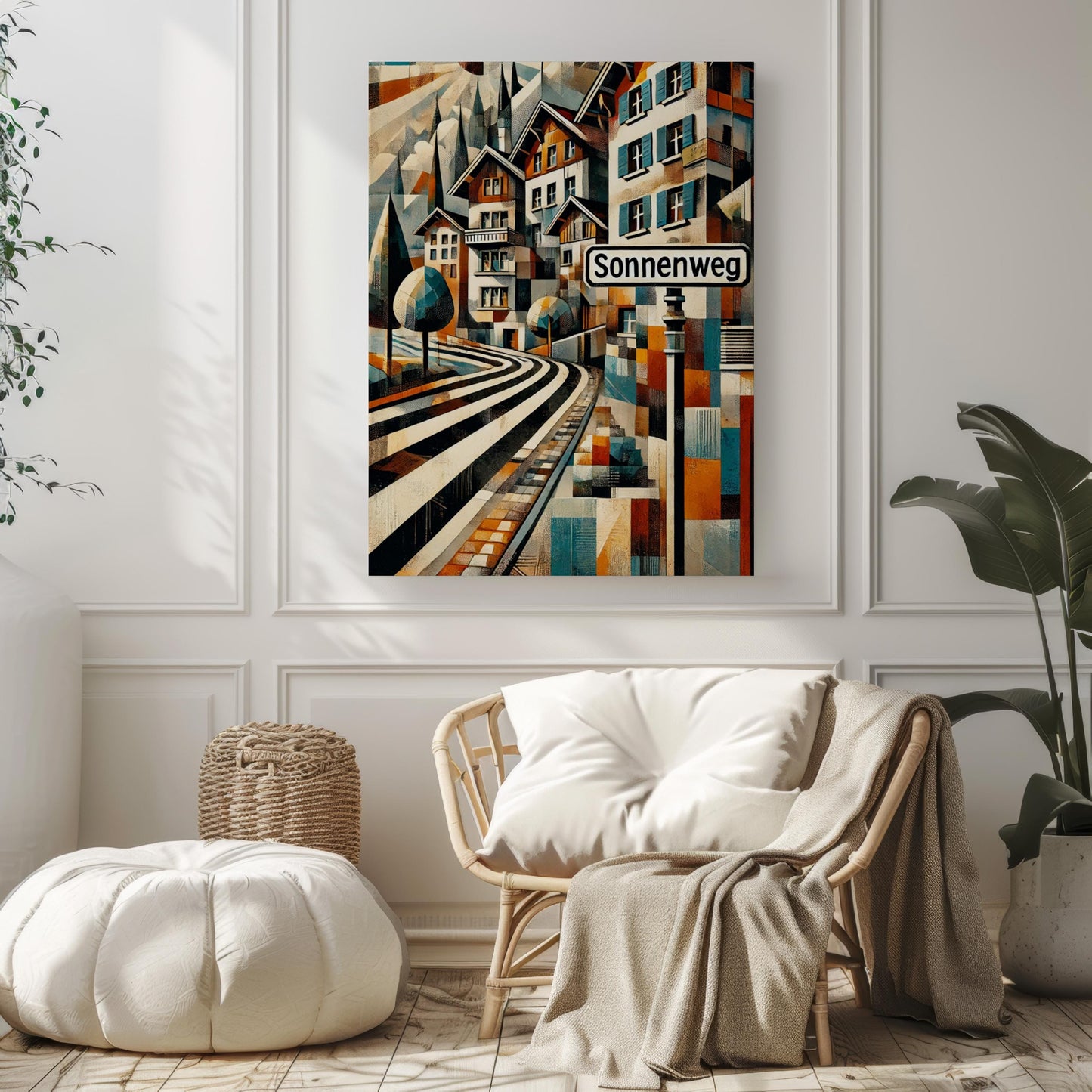 Zurich Sonnenweg Street Wall Art Print – Switzerland Travel Poster, Housewarming Gift, Zurich City Map Decor