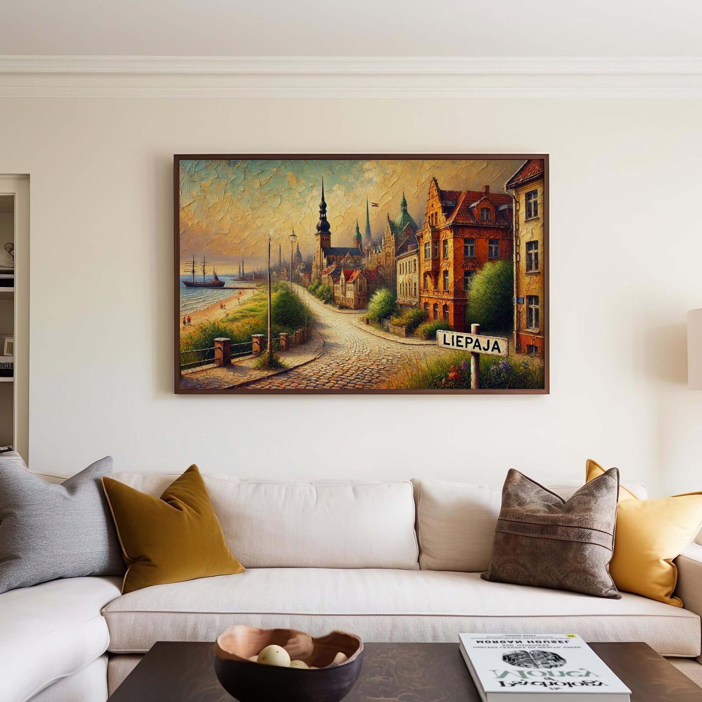 Liepaja Latvia Art Print: Baltic Seaside Town, Coastal Decor