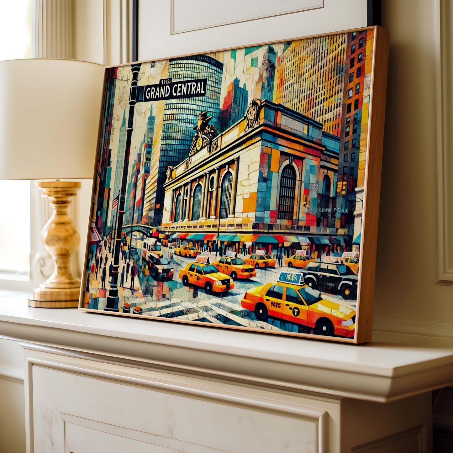 Grand Central Print - Manhattan Travel Poster, New York Art Wall Decor, Housewarming Gift, NYC Cityscape Illustration