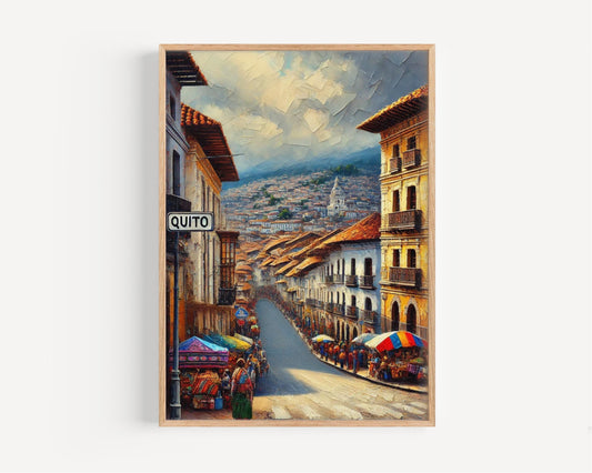Ecuador Wall Art Quito Print Travel Poster South America Gift Housewarming Ecuador Souvenir Decorative Travel Print