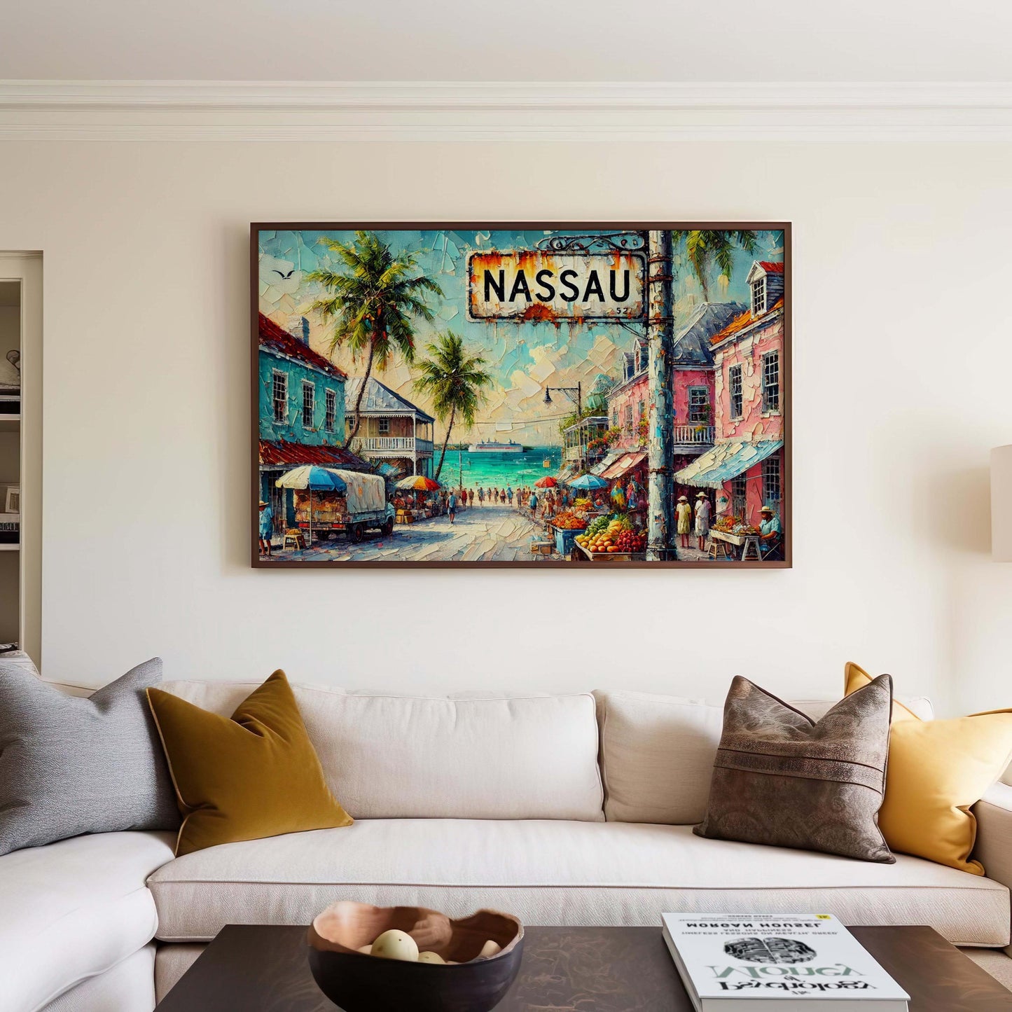 Nassau Bahamas Art Print: Tropical Island Coastal Decor