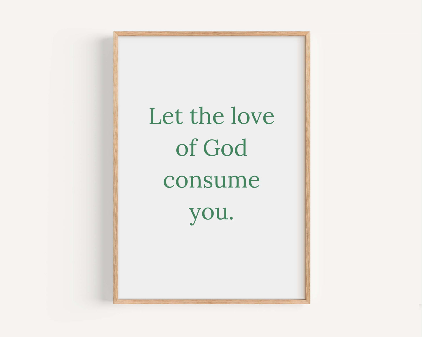 Love of God Art Print, Christian Wall Decor, Religious Inspirational Quote, Dorm Room Wall Art, Faith Gift, Modern Minimalist Home Decor