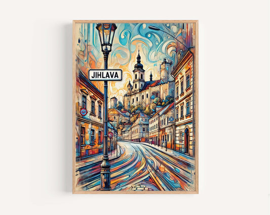 Jihlava Art Print - Czech Republic City Wall Art, Travel Poster, Housewarming Gift, Jihlava Travel Decor