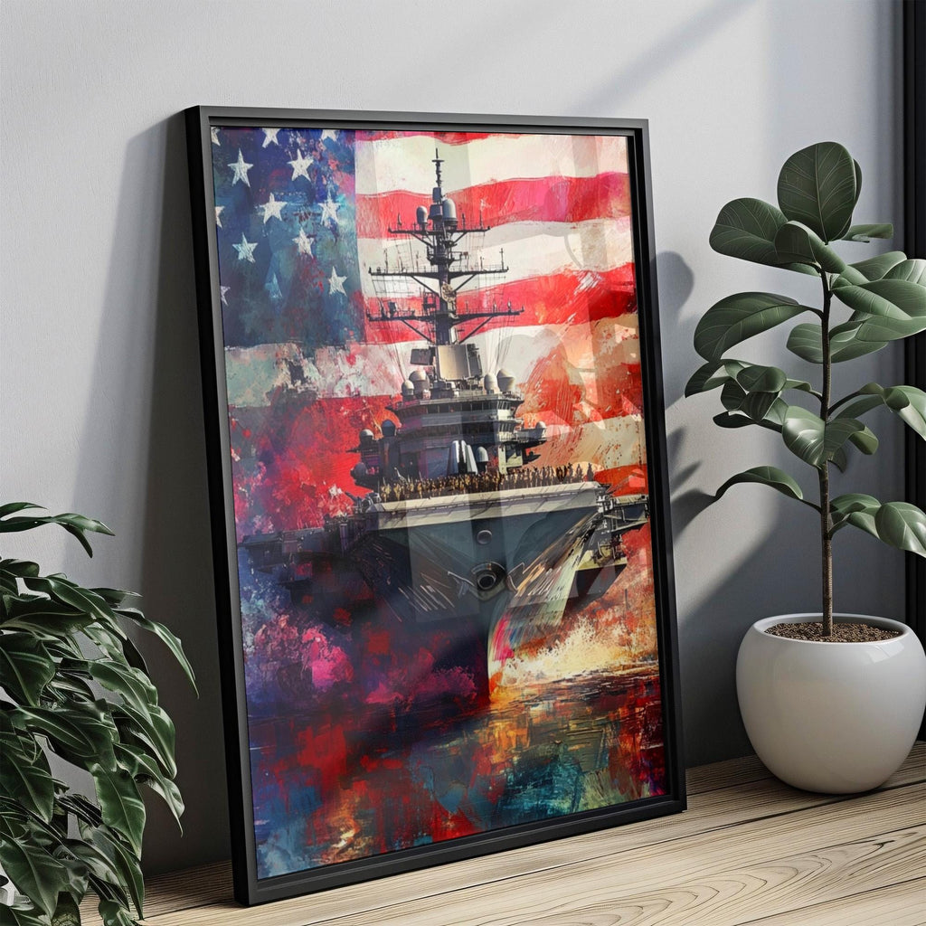 Navy Ship Poster Abstract - United States