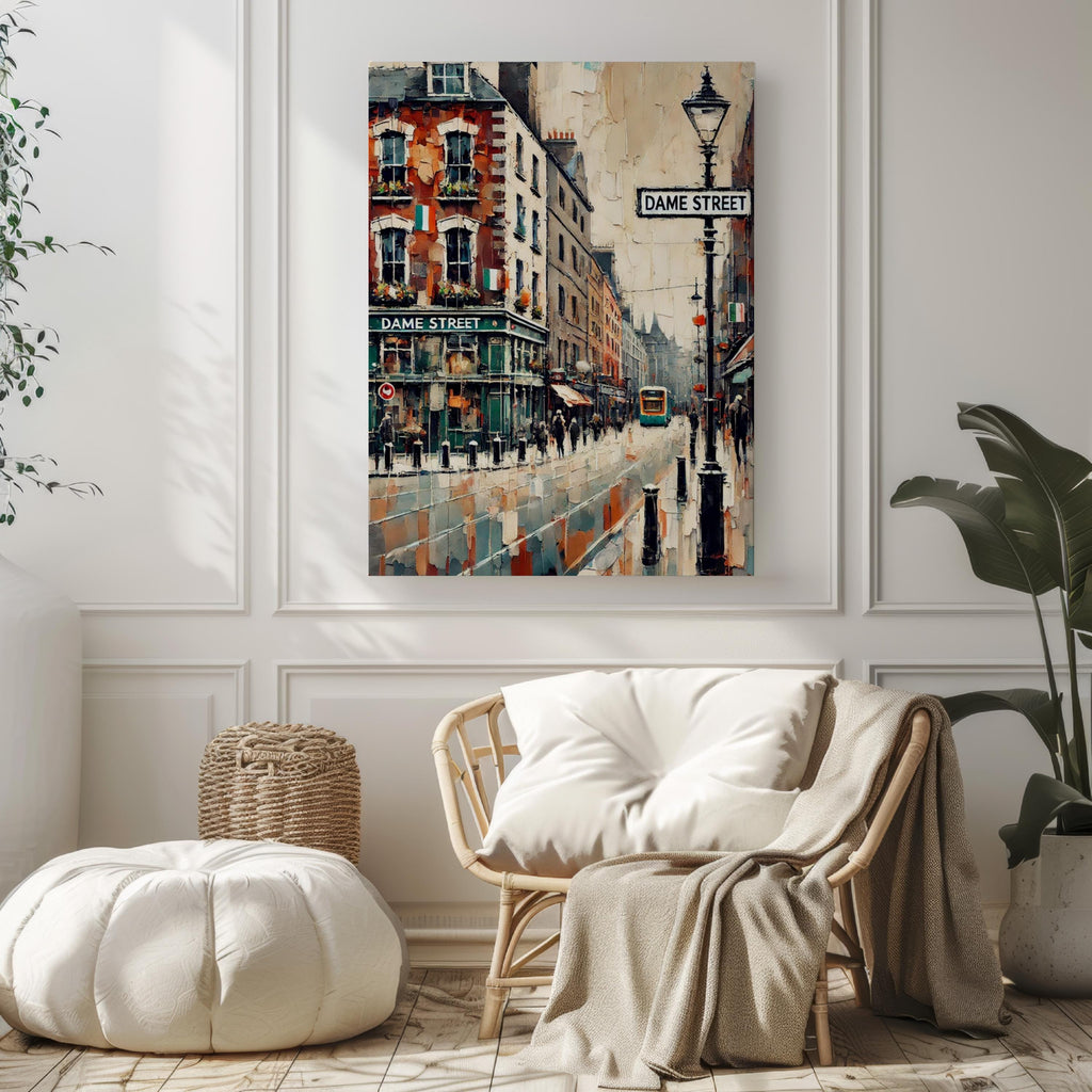 Dame Street Modern Print - Dublin, Ireland