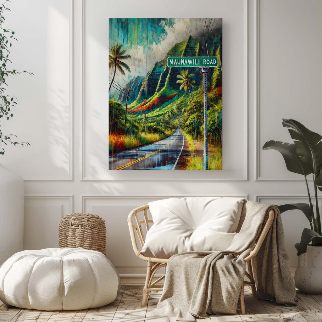 Maunawili Road Print - Oahu, Hawaii, USA