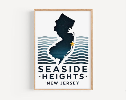 Seaside Heights Wall Art, Seaside Heights Print, New Jersey Art, NJ Gift, Travel Print, Home Decor, Housewarming Gift, College Wall Artwork