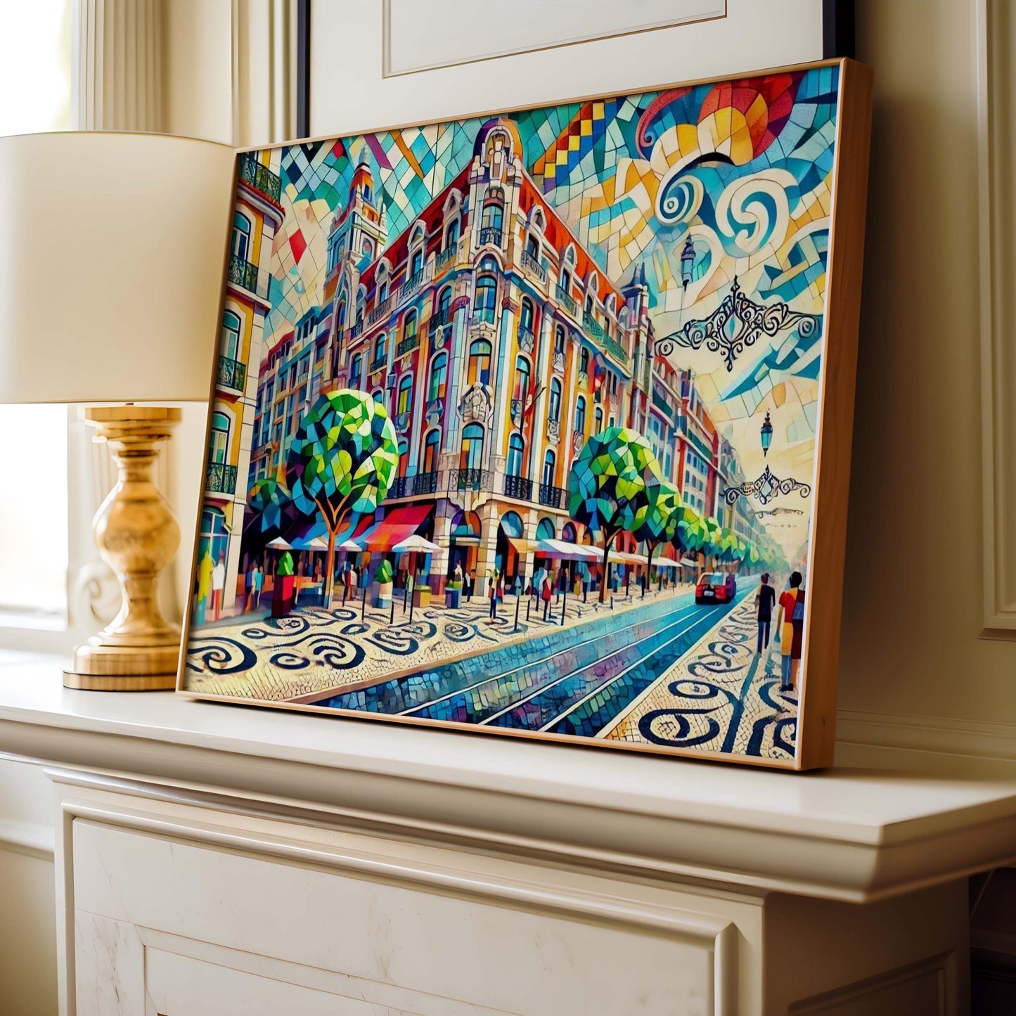 Avenida da Liberdade Wall Art, Lisbon Print, Portugal Travel Poster, Housewarming Gift, Portugal Art, Cityscape Decor, Modern Travel Print