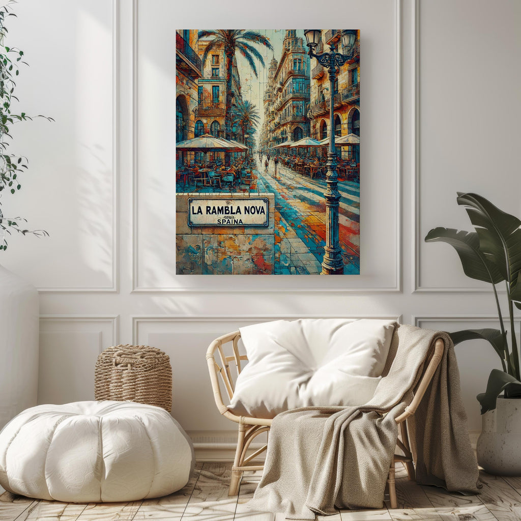 La Rambla Wall Art - Barcelona, Spain