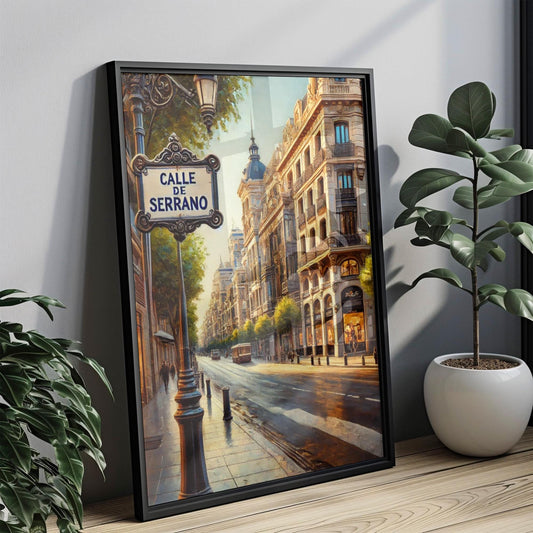 Calle de Serrano Wall Art, Madrid Street Sign Print, Spain Decor, Cityscape Travel Poster, Madrid Home Decor, Personalized Gift, Souvenir