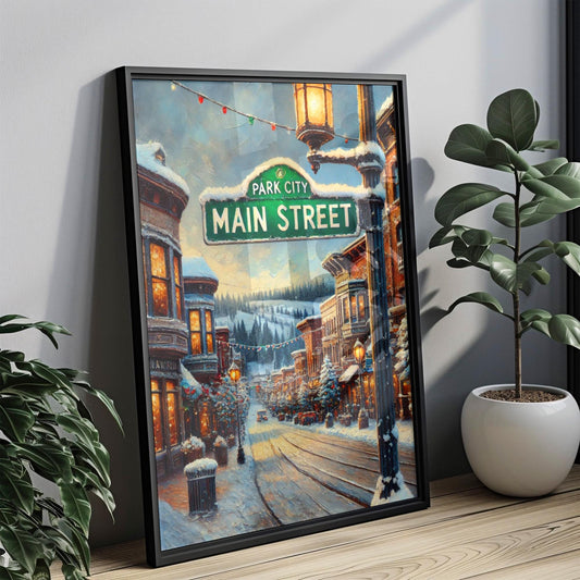 Main Street Wall Art Park City Print Utah Travel Poster Personalized City Gift Souvenir State Art Home Decor